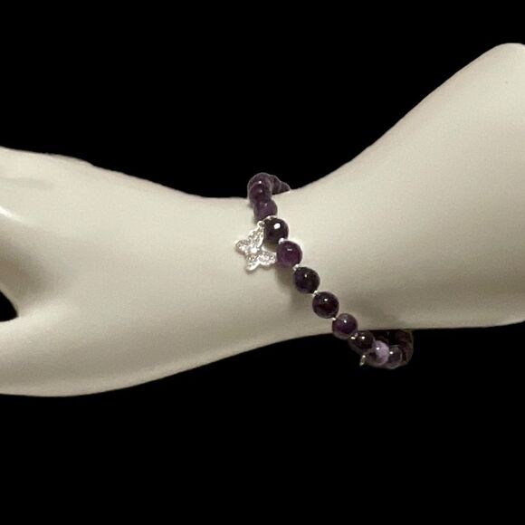 Real Amethyst Wrap Bracelet - Picture 3 of 11